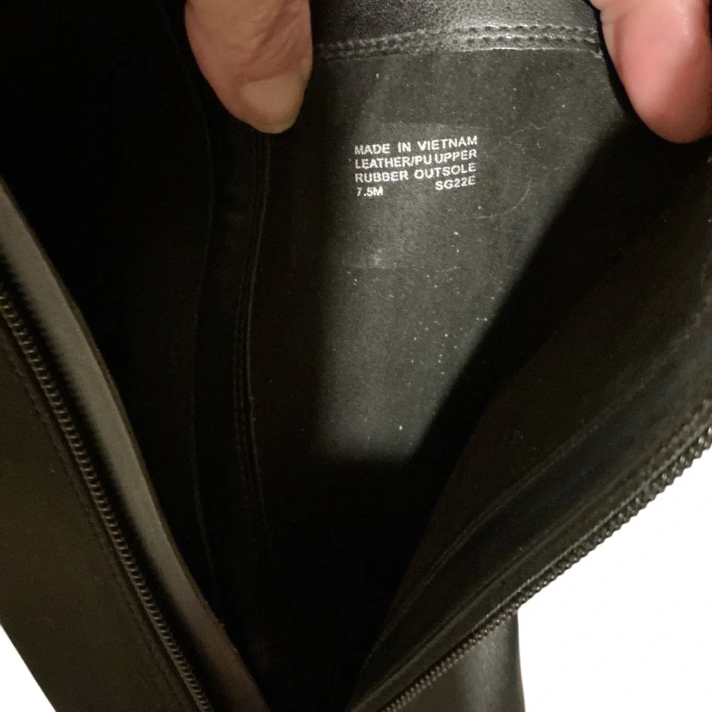 Michael Kors Black Over-the-Knee Leather Boots - Picture 4 of 5